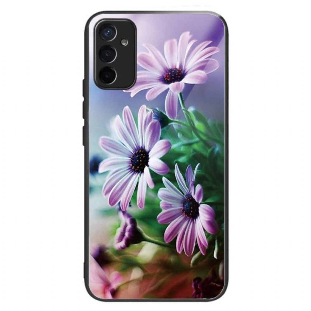 Hülle Für Samsung Galaxy M13 Blumen Aus Gehärtetem Glas