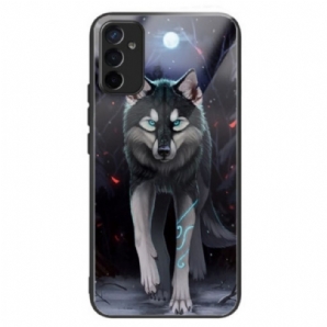 Hülle Für Samsung Galaxy M13 Wolf Aus Gehärtetem Glas