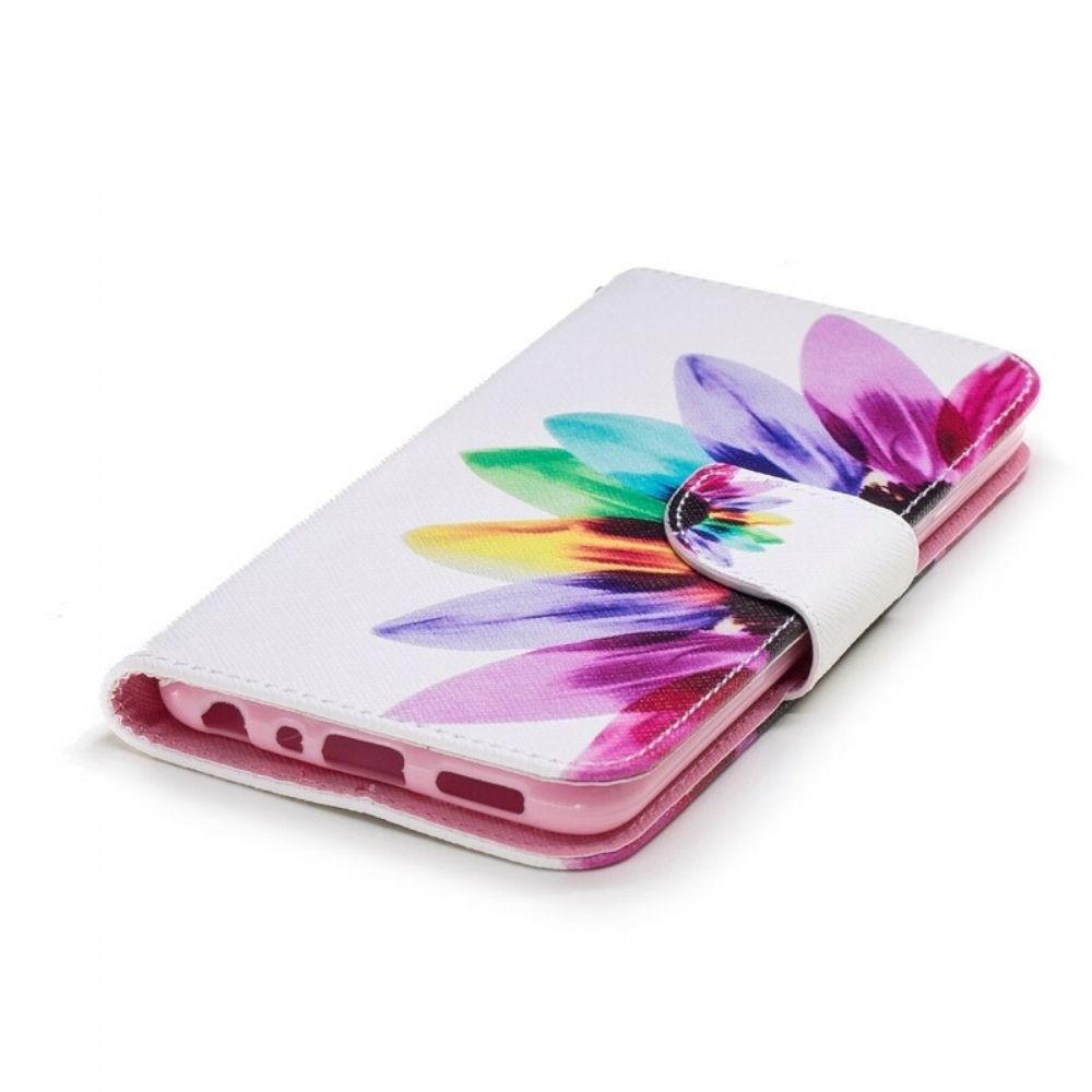 Lederhüllen Für Huawei P Smart Aquarell Blume