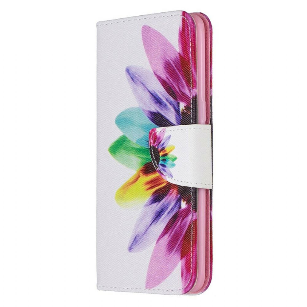 Flip Case Für Samsung Galaxy A10s Aquarell Blume