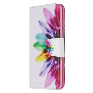 Flip Case Für Samsung Galaxy A10s Aquarell Blume