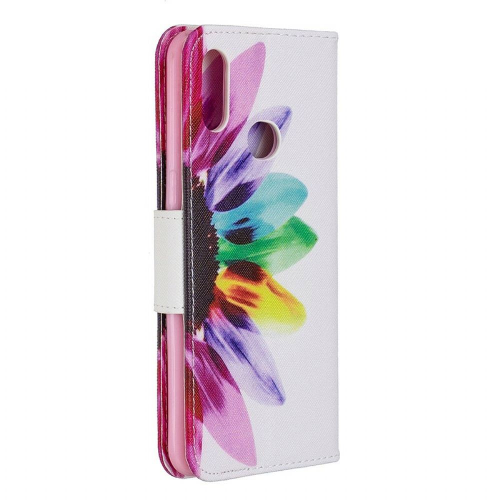 Flip Case Für Samsung Galaxy A10s Aquarell Blume