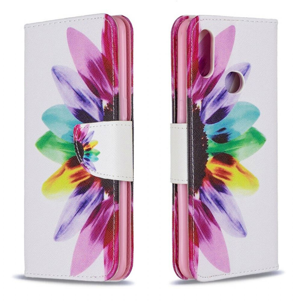 Flip Case Für Samsung Galaxy A10s Aquarell Blume