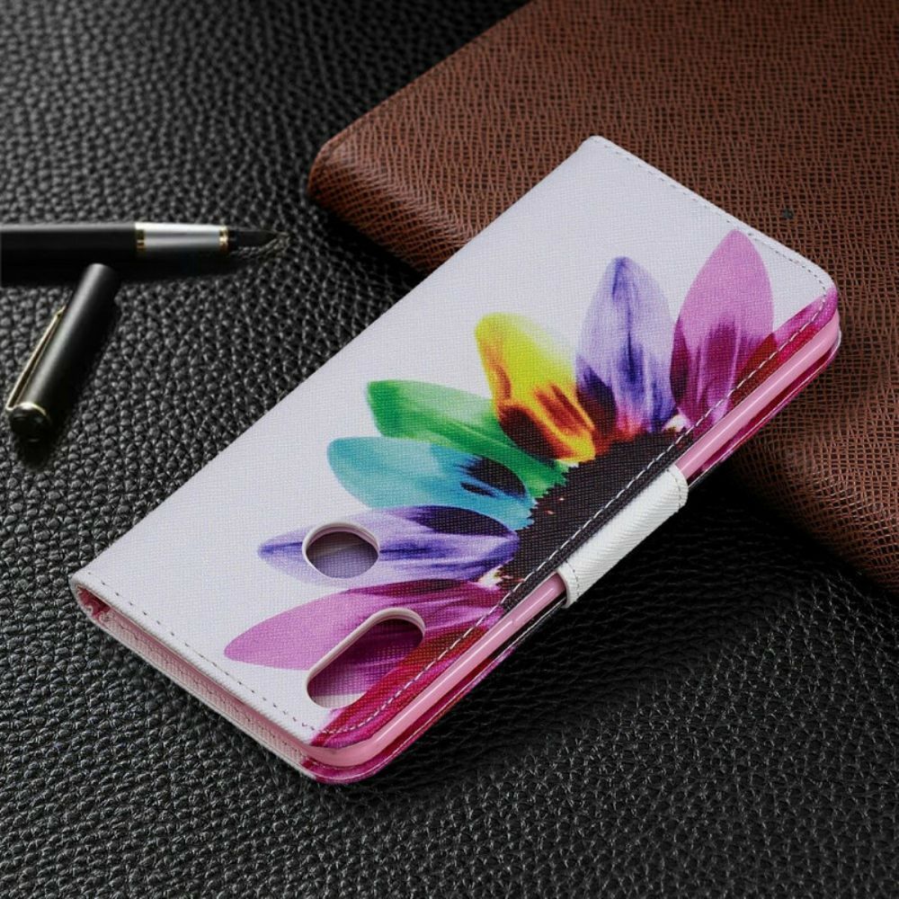 Flip Case Für Samsung Galaxy A10s Aquarell Blume