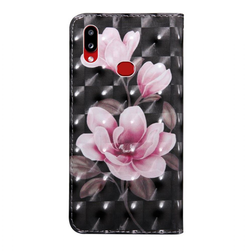 Flip Case Für Samsung Galaxy A10s Blühende Helle Punktblumen