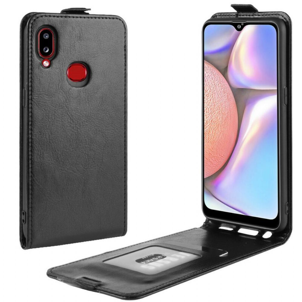 Flip Case Für Samsung Galaxy A10s Flip Case Faltbarer Ledereffekt