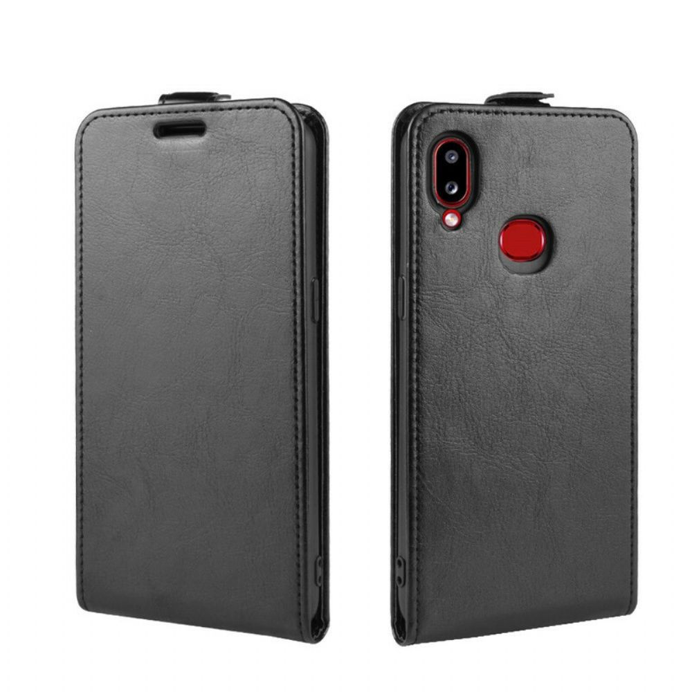 Flip Case Für Samsung Galaxy A10s Flip Case Faltbarer Ledereffekt