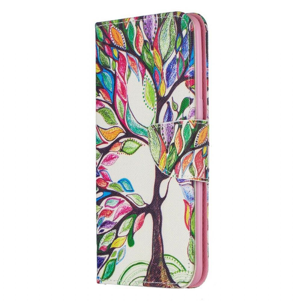 Flip Case Für Samsung Galaxy A10s Farbiger Baum