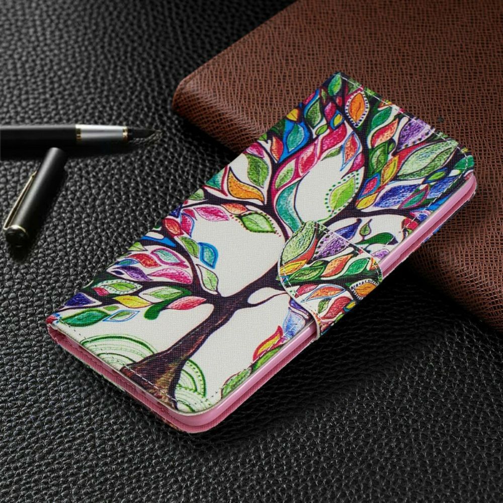 Flip Case Für Samsung Galaxy A10s Farbiger Baum