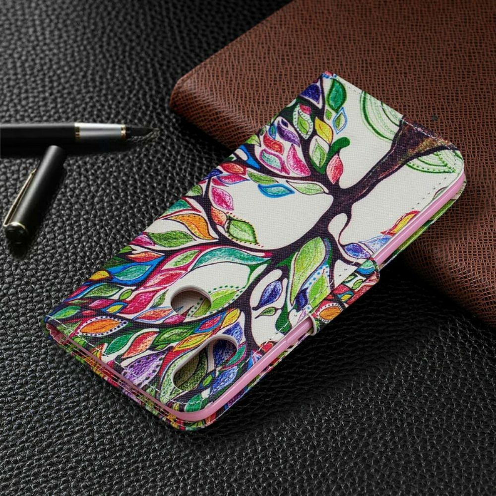 Flip Case Für Samsung Galaxy A10s Farbiger Baum