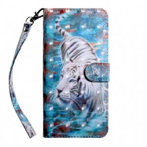 Flip Case Für Samsung Galaxy A10s Lichtfleck Lucian Der Tiger