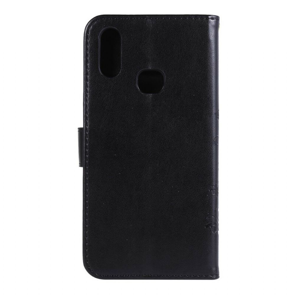 Flip Case Für Samsung Galaxy A10s Schmetterlinge Und Blumen