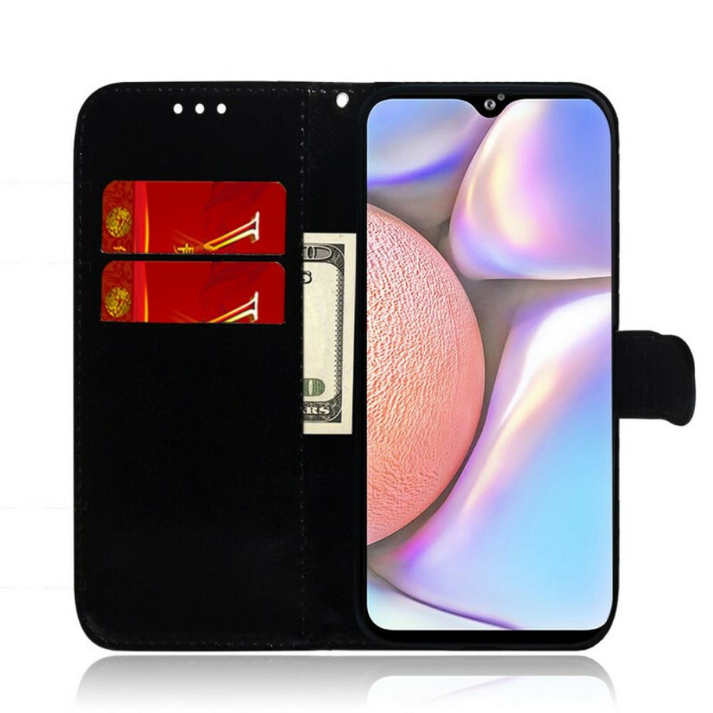 Flip Case Für Samsung Galaxy A10s Spiegel Mit Kunstlederbezug