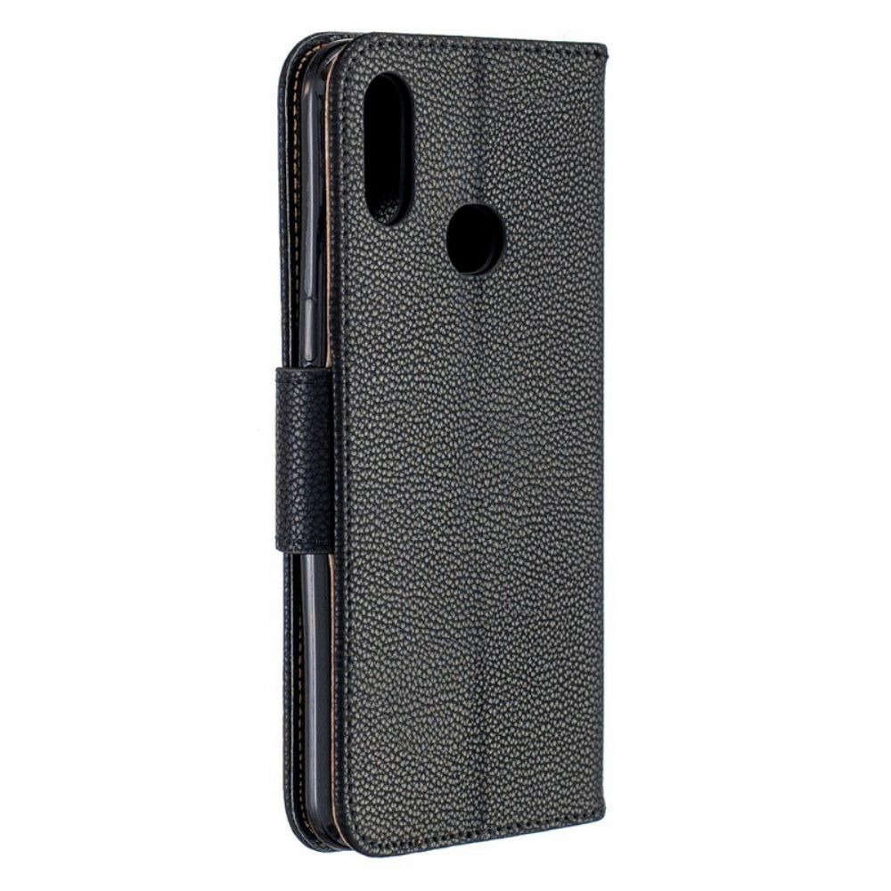 Lederhüllen Für Samsung Galaxy A10s Flip Case Litschi-klappe Schräg