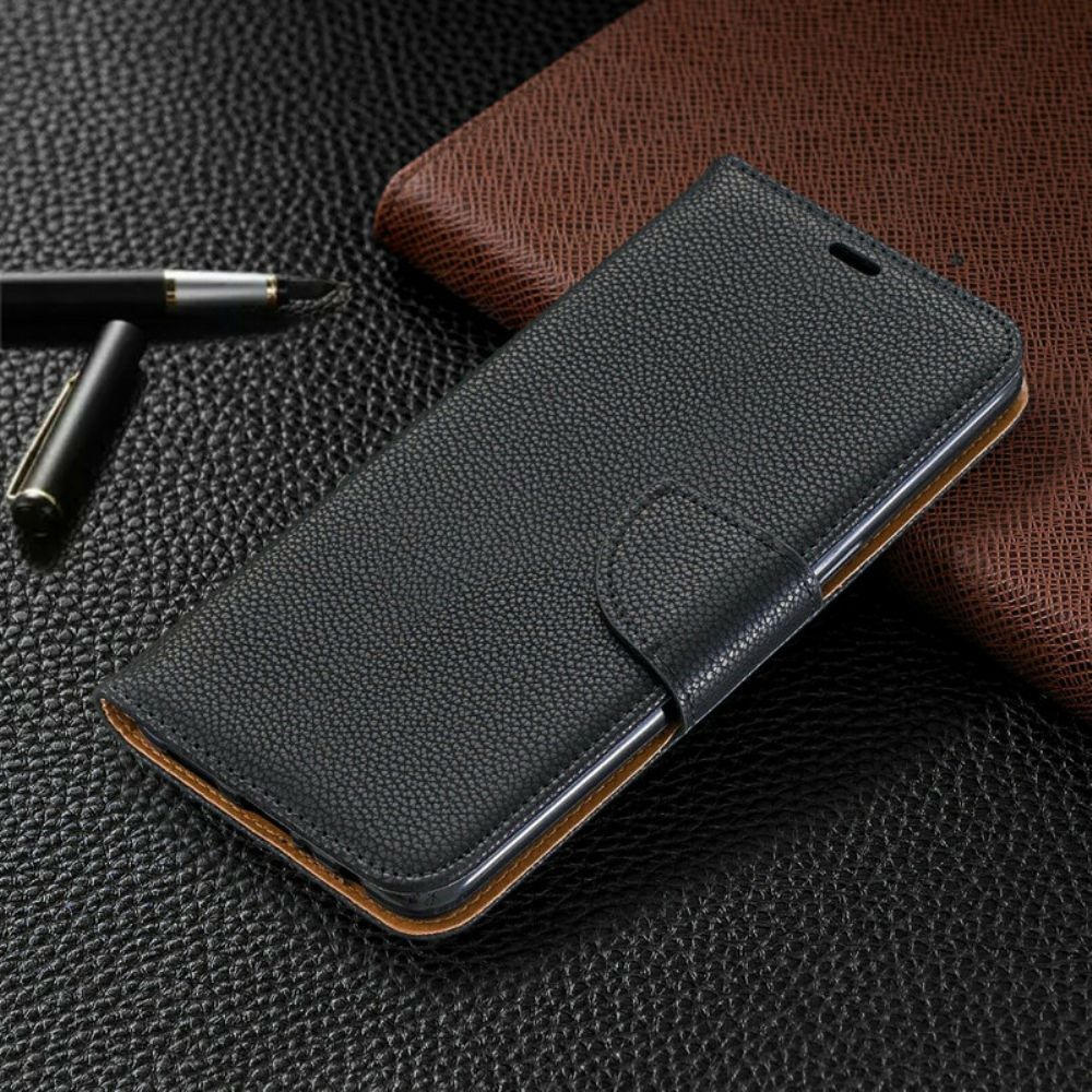 Lederhüllen Für Samsung Galaxy A10s Flip Case Litschi-klappe Schräg