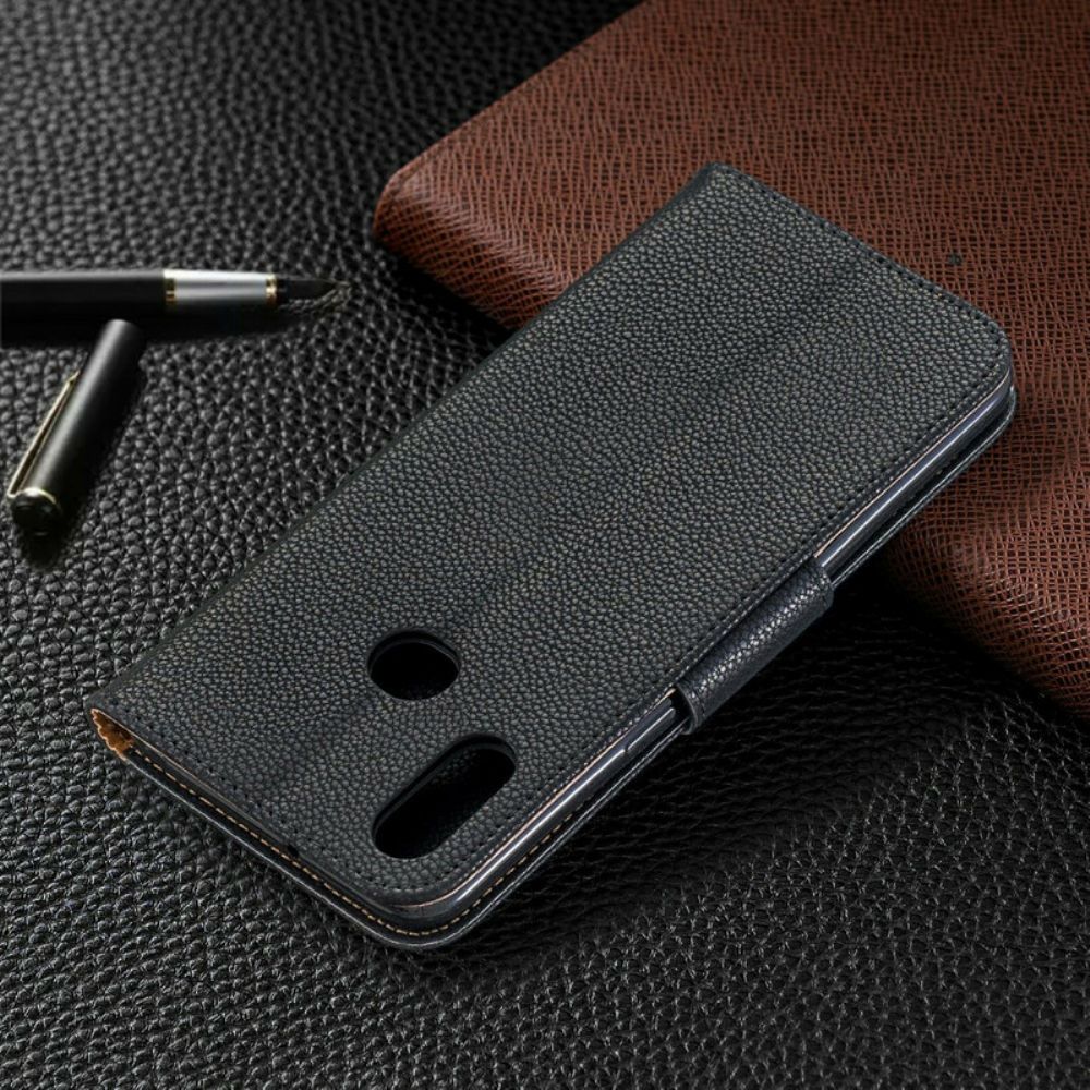 Lederhüllen Für Samsung Galaxy A10s Flip Case Litschi-klappe Schräg