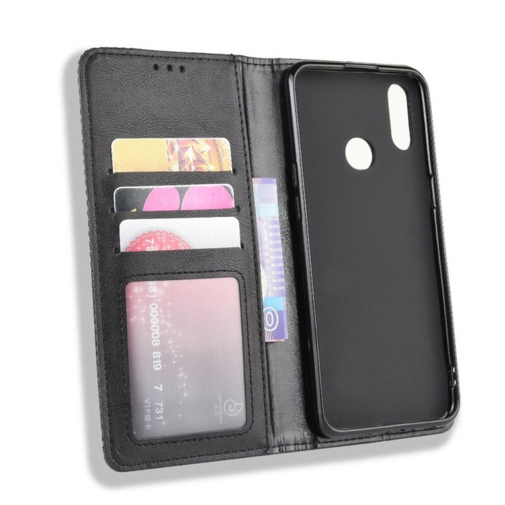 Schutzhülle Für Samsung Galaxy A10s Flip Case Stilisierter Vintage-ledereffekt