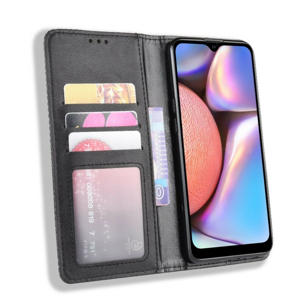 Schutzhülle Für Samsung Galaxy A10s Flip Case Stilisierter Vintage-ledereffekt