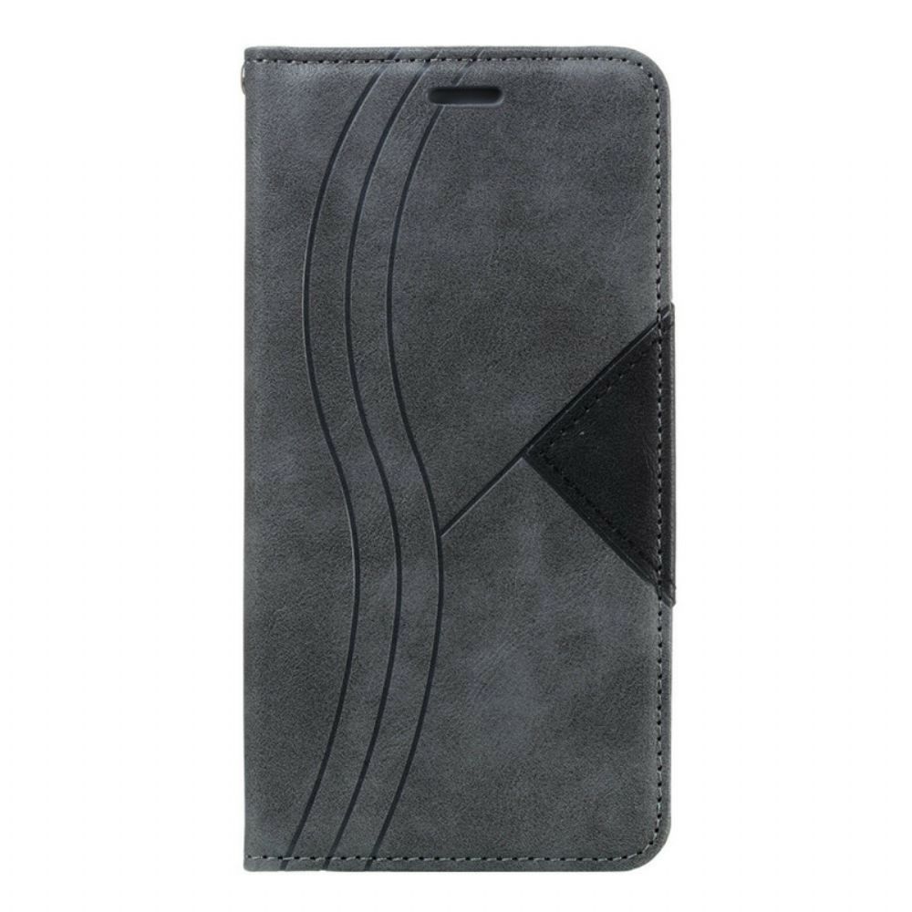 Schutzhülle Für Samsung Galaxy A10s Flip Case Wellenleder-stil