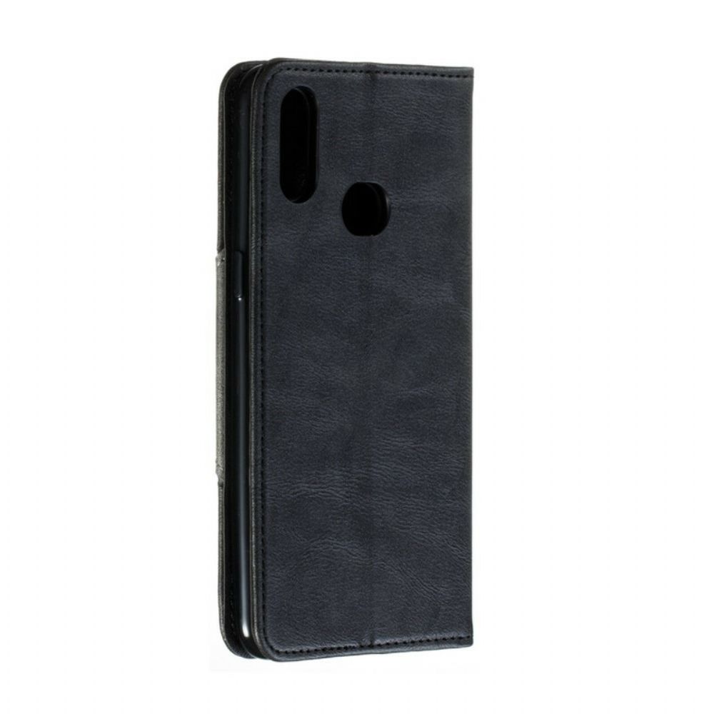 Schutzhülle Für Samsung Galaxy A10s Flip Case Wellenleder-stil