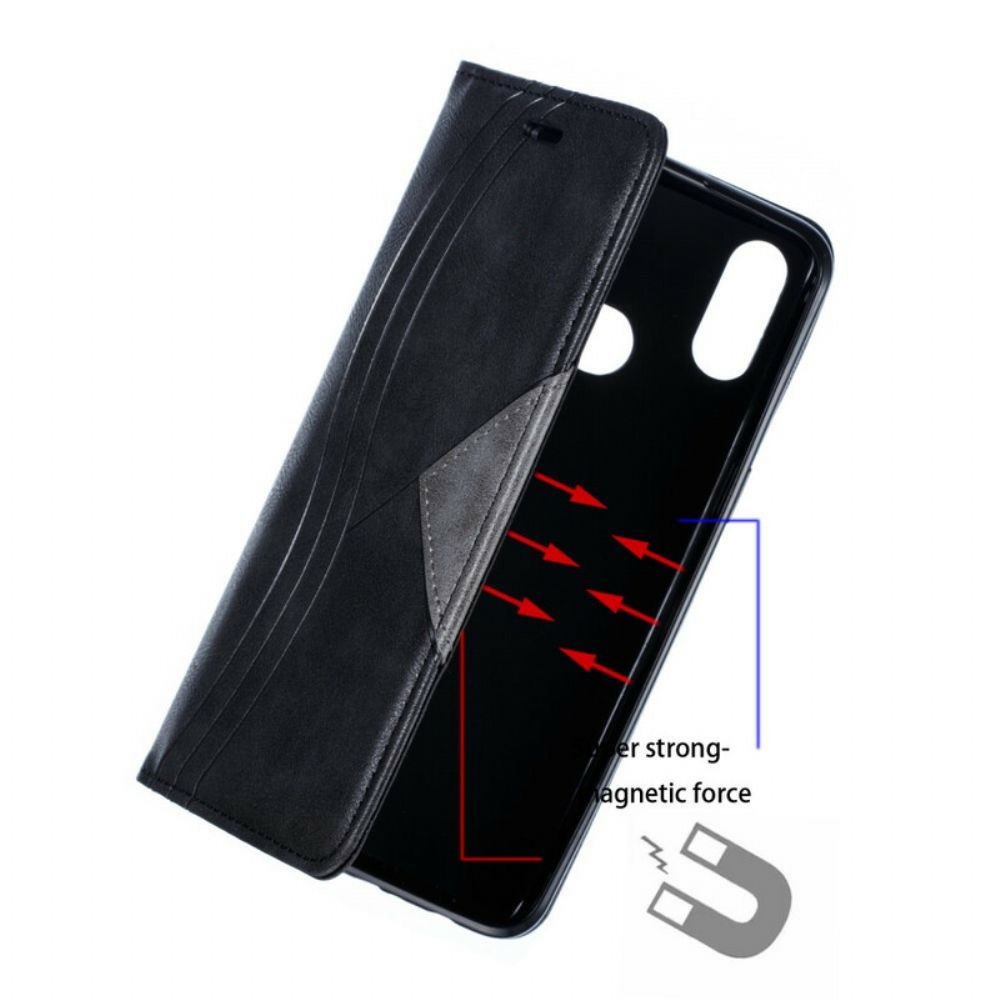 Schutzhülle Für Samsung Galaxy A10s Flip Case Wellenleder-stil