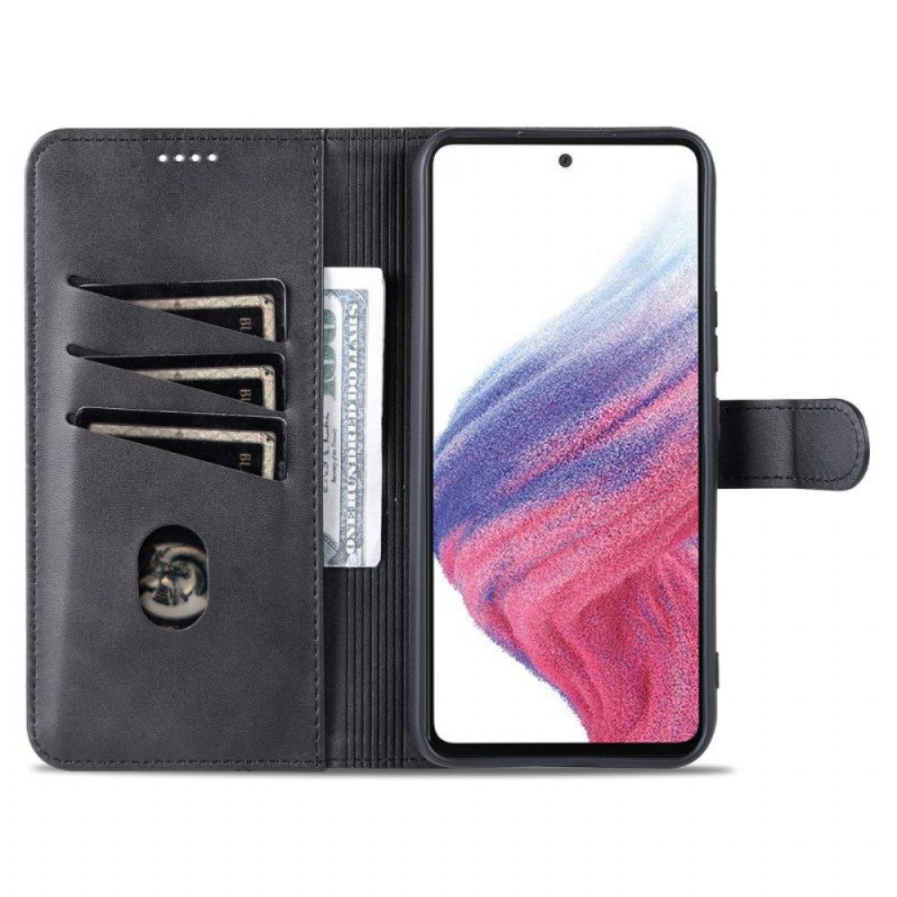 Flip Case Für Samsung Galaxy A54 5G Kunstleder Azns