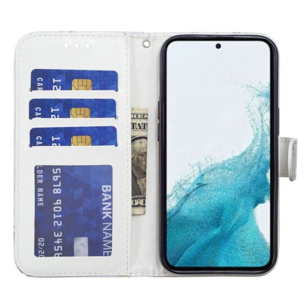 Flip Case Für Samsung Galaxy A54 5G Mit Kordel Riemchen-leoparden-stil