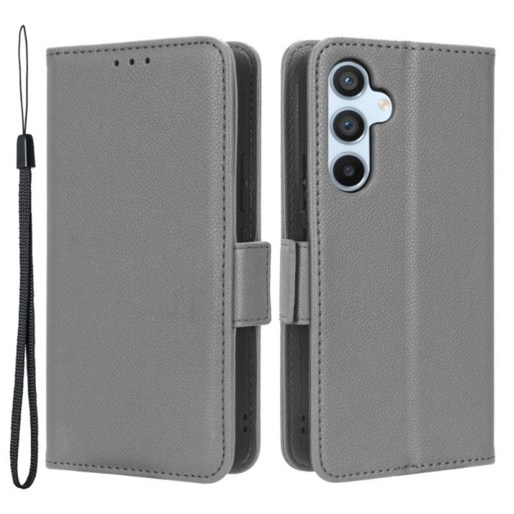 Flip Case Für Samsung Galaxy A54 5G Mit Kordel Riemchenleder-stil