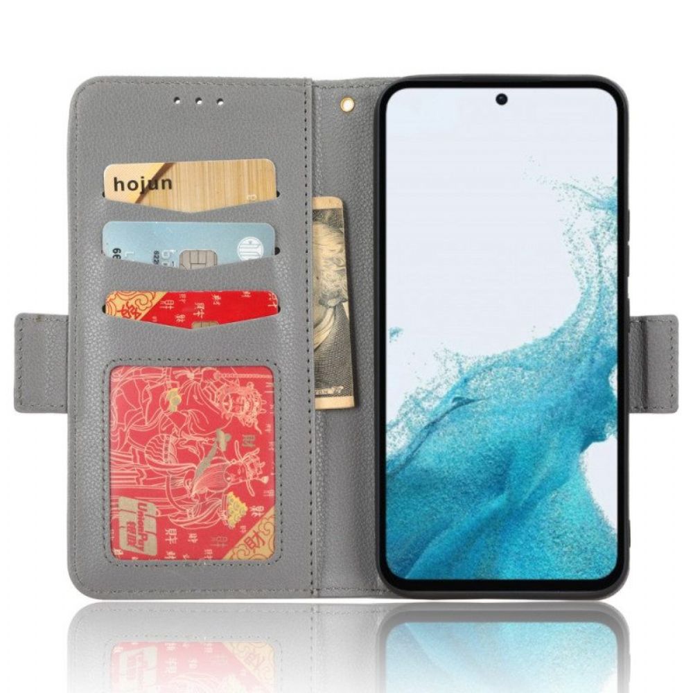 Flip Case Für Samsung Galaxy A54 5G Mit Kordel Riemchenleder-stil