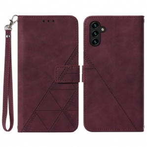 Flip Case Für Samsung Galaxy A54 5G Mit Kordel Riemendreiecke