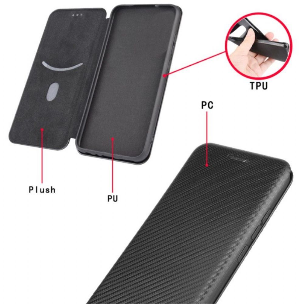 Schutzhülle Für Samsung Galaxy A54 5G Flip Case Farbige Kohlefaser