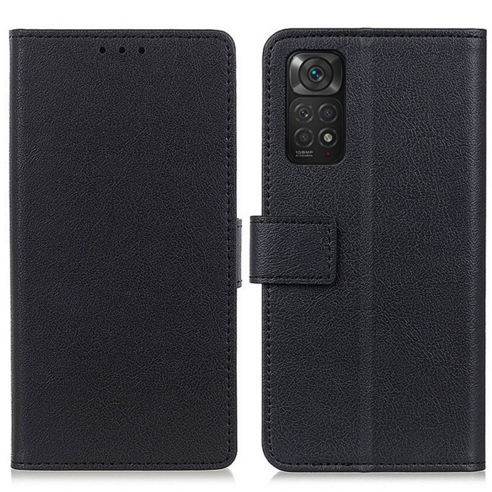 Flip Case Für Xiaomi Redmi Note 11 / 11S Erstklassiges Litschi-kunstleder