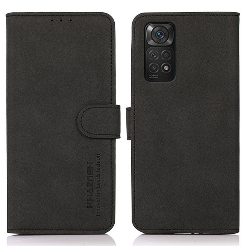 Flip Case Für Xiaomi Redmi Note 11 / 11S Khazneh Modischer Ledereffekt