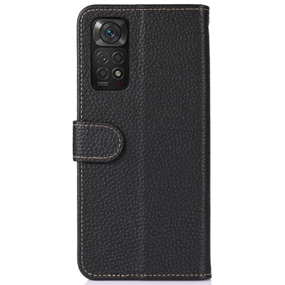 Flip Case Für Xiaomi Redmi Note 11 / 11S Litschi Khazneh Leder