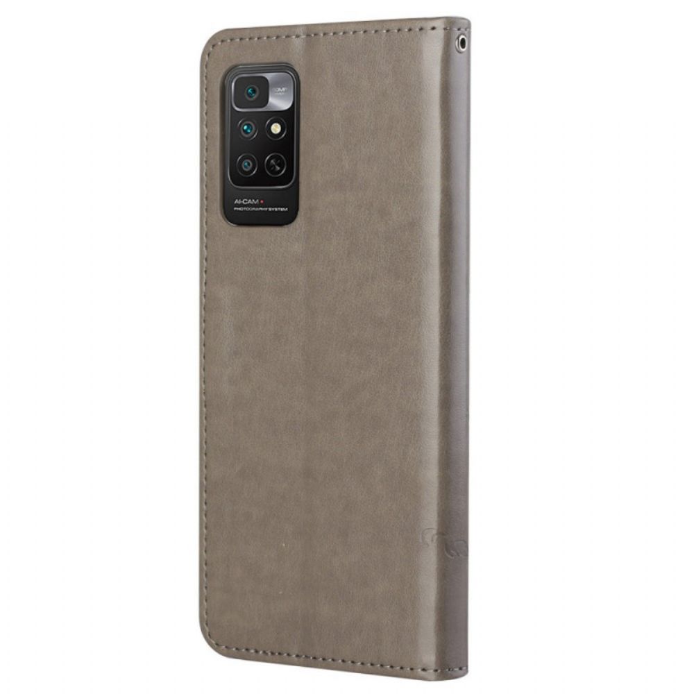 Flip Case Für Xiaomi Redmi Note 11 / 11S Mit Kordel Stringblumen