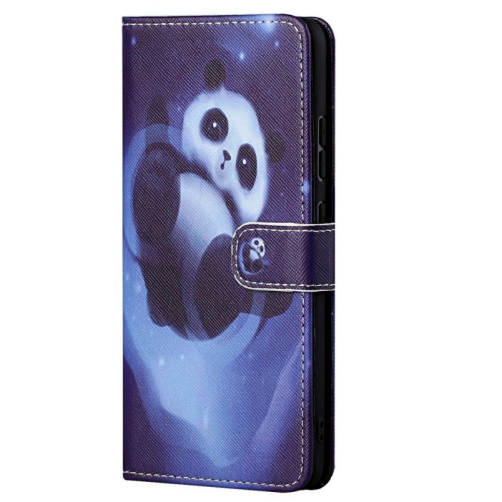 Flip Case Für Xiaomi Redmi Note 11 / 11S Panda-weltraum