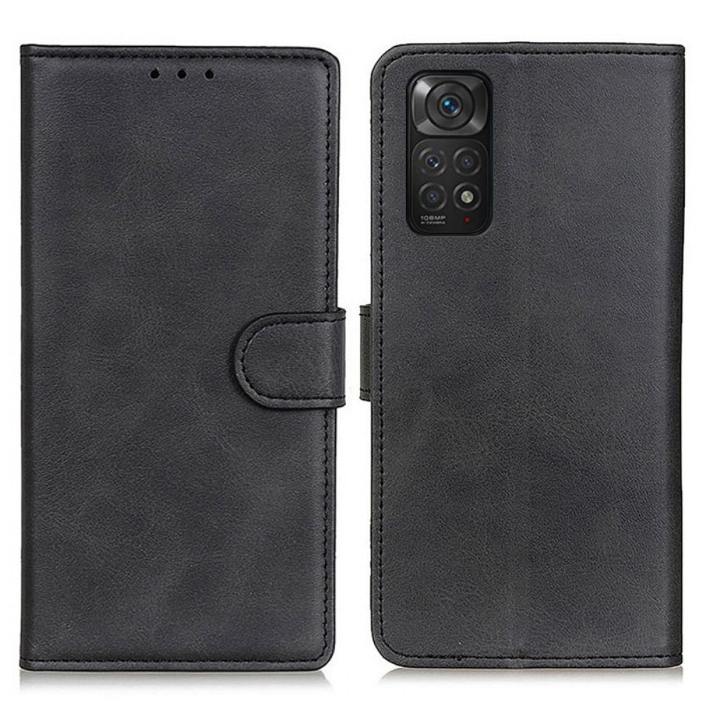 Flip Case Für Xiaomi Redmi Note 11 / 11S Retro-mattleder-effekt