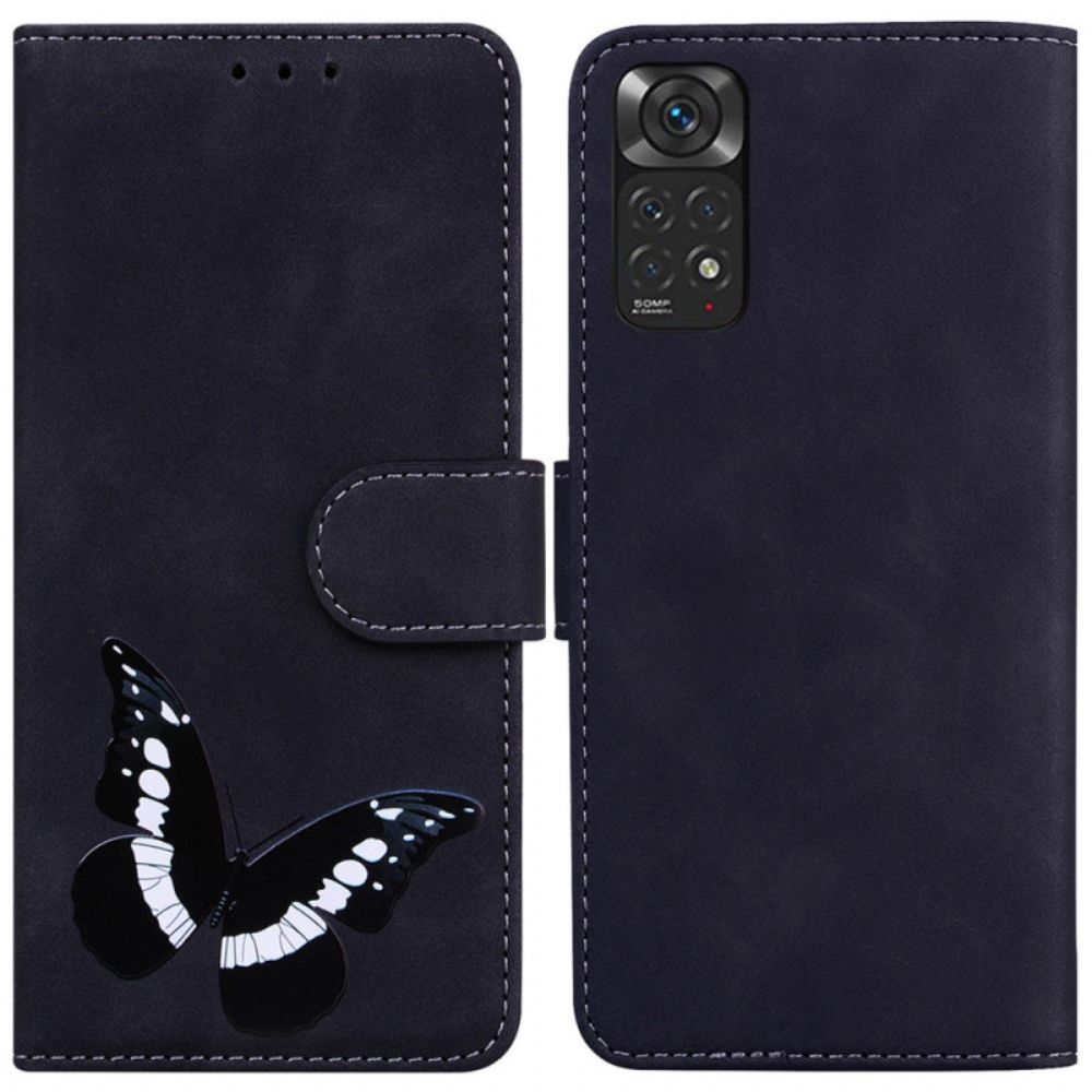 Flip Case Für Xiaomi Redmi Note 11 / 11S Schmetterlingshaut-touch