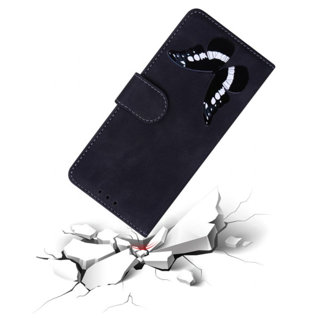 Flip Case Für Xiaomi Redmi Note 11 / 11S Schmetterlingshaut-touch