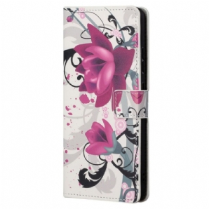 Flip Case Für Xiaomi Redmi Note 11 / 11S Tropische Blumen