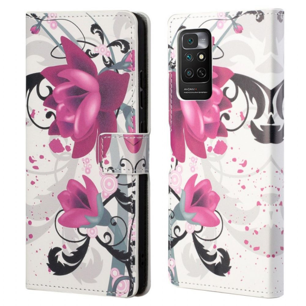 Flip Case Für Xiaomi Redmi Note 11 / 11S Tropische Blumen