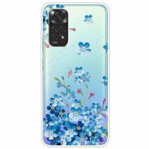 Handyhülle Für Xiaomi Redmi Note 11 / 11S Blauer Blumenstrauß