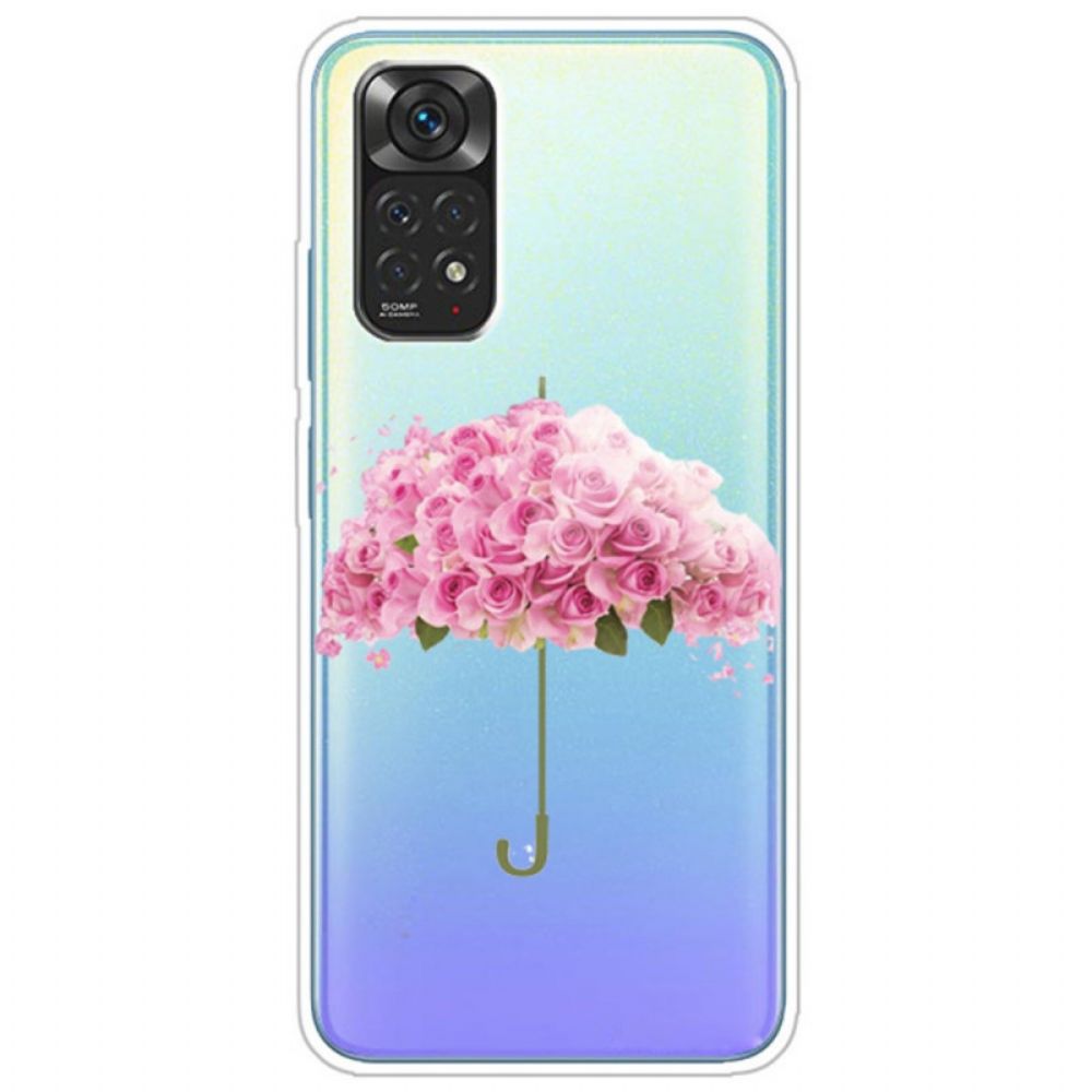 Handyhülle Für Xiaomi Redmi Note 11 / 11S Rosen Regenschirm