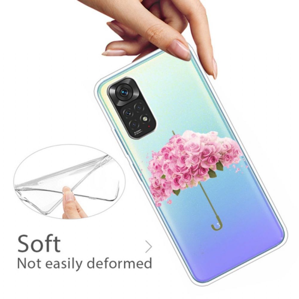 Handyhülle Für Xiaomi Redmi Note 11 / 11S Rosen Regenschirm