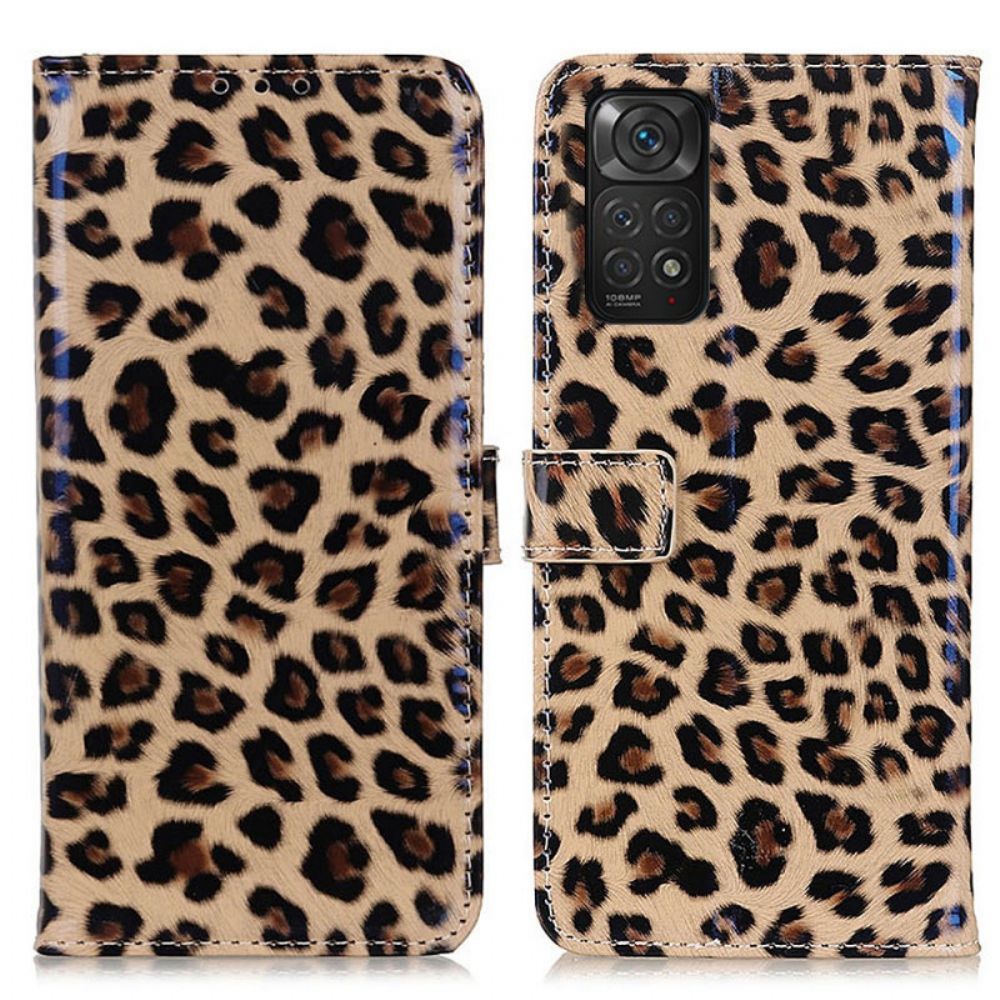 Lederhüllen Für Xiaomi Redmi Note 11 / 11S Einzelner Leopard