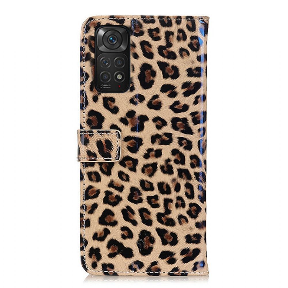 Lederhüllen Für Xiaomi Redmi Note 11 / 11S Einzelner Leopard