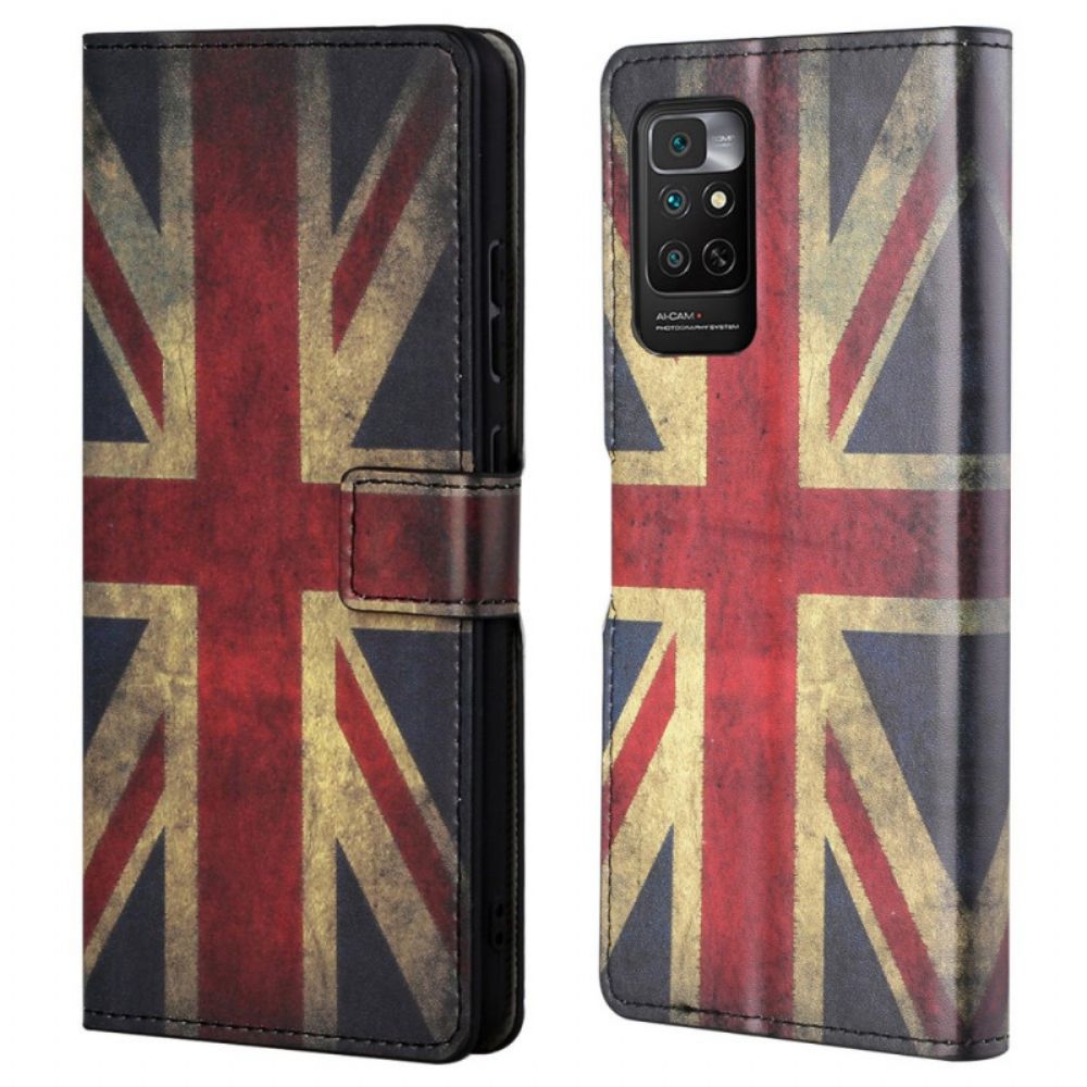 Lederhüllen Für Xiaomi Redmi Note 11 / 11S Mit Kordel England-flagge Mit Lanyard