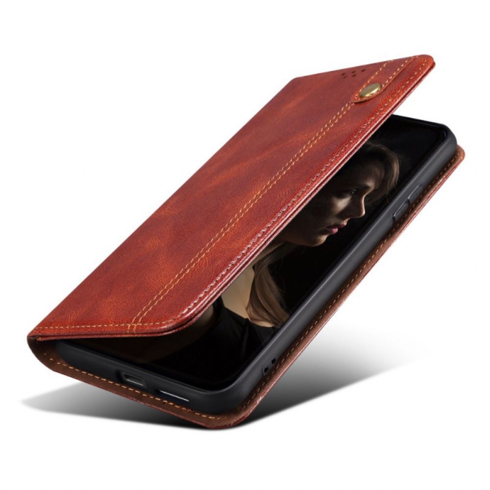 Schutzhülle Für Xiaomi Redmi Note 11 / 11S Flip Case Gewachstes Kunstleder