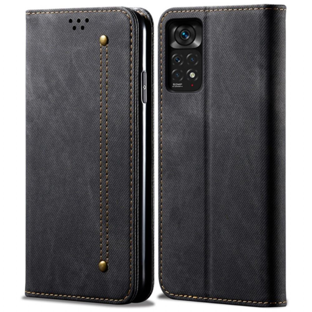 Schutzhülle Für Xiaomi Redmi Note 11 / 11S Flip Case Jeansstoff