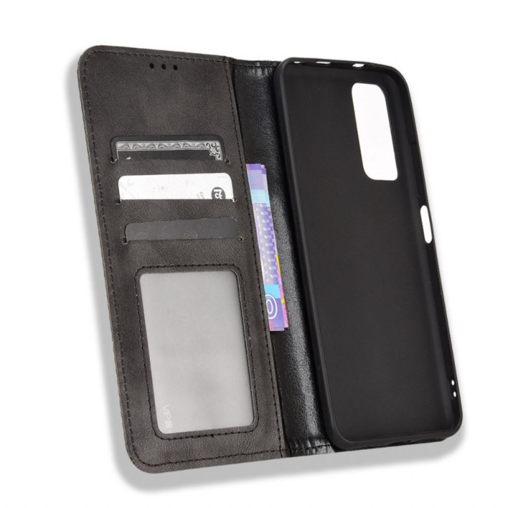 Schutzhülle Für Xiaomi Redmi Note 11 / 11S Flip Case Stilisierter Vintage-ledereffekt